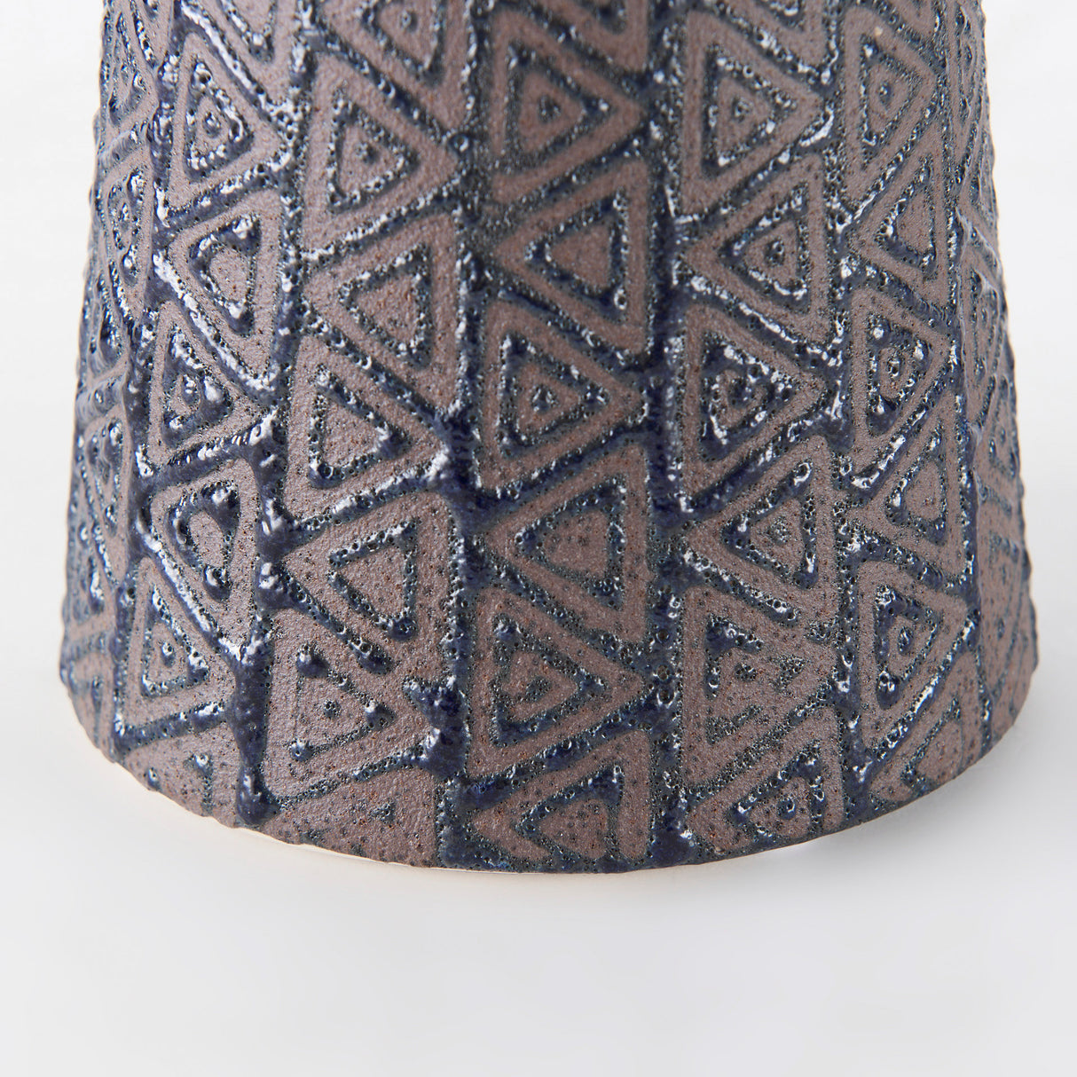 Sefina I Small Brown/Black Patterned Ceramic Vase from Mercana - Luna Furniture