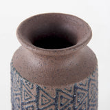 Sefina II Medium Brown/Black Patterned Ceramic Vase from Mercana - Luna Furniture