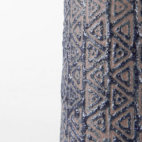 Sefina II Medium Brown/Black Patterned Ceramic Vase from Mercana - Luna Furniture