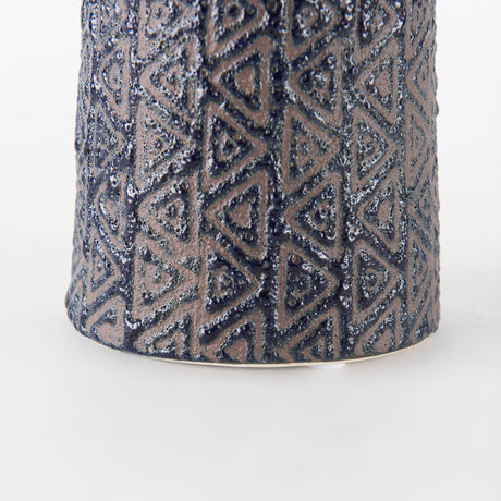Sefina II Medium Brown/Black Patterned Ceramic Vase from Mercana - Luna Furniture