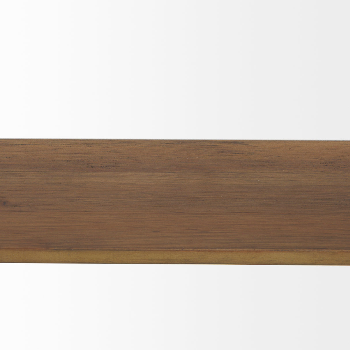 Cora 24.0L x 3.9W x 40.0H Black Metal Frame W/ Brown Wooden Shelf Arched Wall Mirror from Mercana - Luna Furniture