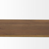 Cora 24.0L x 3.9W x 40.0H Black Metal Frame W/ Brown Wooden Shelf Arched Wall Mirror from Mercana - Luna Furniture