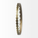 Adelaide 29.7" Gold Metal Scallop Edge Round Mirror from Mercana - Luna Furniture