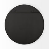 Adelaide 29.7" Gold Metal Scallop Edge Round Mirror from Mercana - Luna Furniture