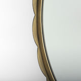 Adelaide 29.7" Gold Metal Scallop Edge Round Mirror from Mercana - Luna Furniture
