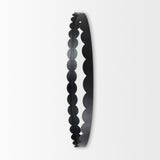 Adelaide 29.7"Black Metal Scallop Edge Round Mirror from Mercana - Luna Furniture