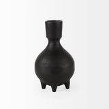 Cyrus Black Spherical Vase W/ Flute Decorative Object from Mercana - Luna Furniture
