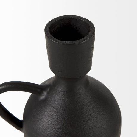 Cyrus Black Spherical Vase W/ Flute Decorative Object from Mercana - Luna Furniture