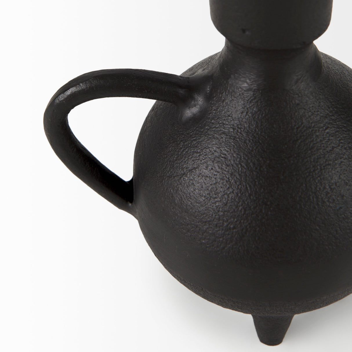 Cyrus Black Spherical Vase W/ Flute Decorative Object from Mercana - Luna Furniture