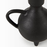 Cyrus Black Spherical Vase W/ Flute Decorative Object from Mercana - Luna Furniture