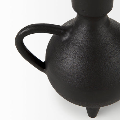 Cyrus Black Spherical Vase W/ Flute Decorative Object from Mercana - Luna Furniture