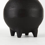 Cyrus Black Spherical Vase W/ Flute Decorative Object from Mercana - Luna Furniture