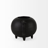 Cyrus Black Spherical Vase Decorative Object from Mercana - Luna Furniture