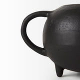 Cyrus Black Spherical Vase Decorative Object from Mercana - Luna Furniture
