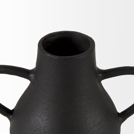 Cyrus Black Two handled Vase Decorative Object from Mercana - Luna Furniture