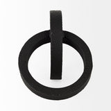 Rafiki Two Blackened Hammered Finish Metal Conjoined Circles from Mercana - Luna Furniture