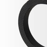 Rafiki Two Blackened Hammered Finish Metal Conjoined Circles from Mercana - Luna Furniture