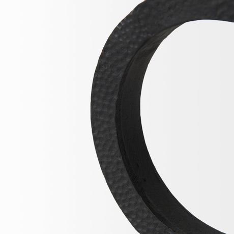 Rafiki Two Blackened Hammered Finish Metal Conjoined Circles from Mercana - Luna Furniture