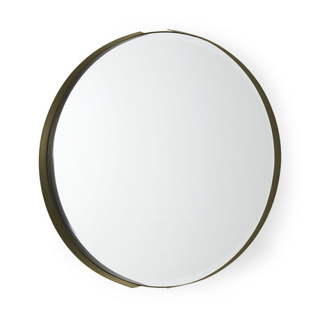 Adrianna 24.4" Gold Metal Round Mirror from Mercana - Luna Furniture