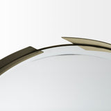 Adrianna 24.4" Gold Metal Round Mirror from Mercana - Luna Furniture