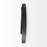 Adrianna 24.4" Black Metal Round Mirror from Mercana - Luna Furniture
