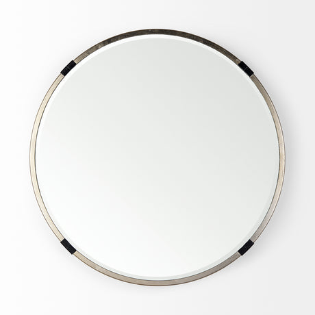 Melissa 23" Small Round Gold Metal Wall Mirror from Mercana - Luna Furniture
