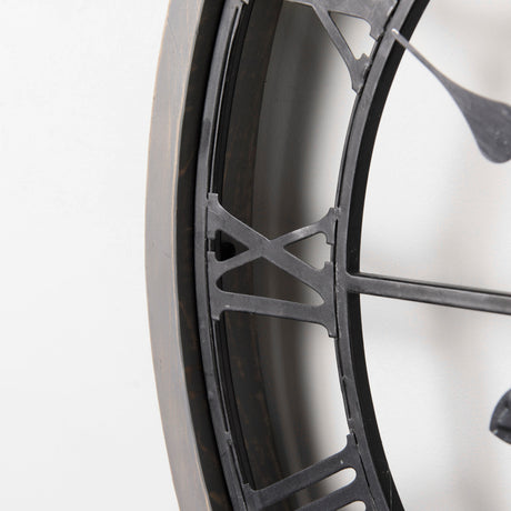 Mething Gray 25" Medium Farmhouse Wall Clock from Mercana - Luna Furniture