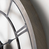 Mething Gray 25" Medium Farmhouse Wall Clock from Mercana - Luna Furniture