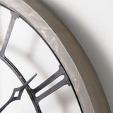 Mething Gray 31.5" Large Farmhouse Wall Clock from Mercana - Luna Furniture