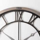 Mething Gray 31.5" Large Farmhouse Wall Clock from Mercana - Luna Furniture