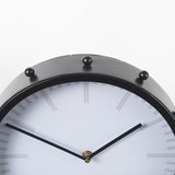 Marian 11.0L x 3.1W x 11.0H Black Studded Round Table Clock from Mercana - Luna Furniture