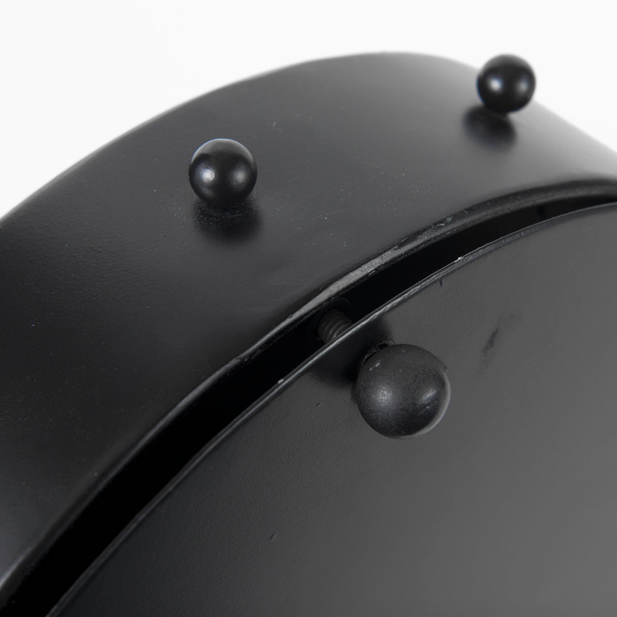 Marian 11.0L x 3.1W x 11.0H Black Studded Round Table Clock from Mercana - Luna Furniture