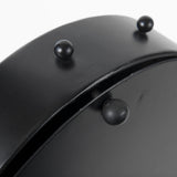 Marian 11.0L x 3.1W x 11.0H Black Studded Round Table Clock from Mercana - Luna Furniture