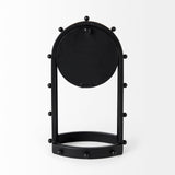 Marian 7.5L x 5.7W x 13.0H Black Studded Table Clock from Mercana - Luna Furniture