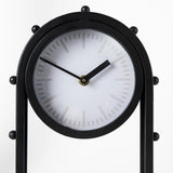 Marian 7.5L x 5.7W x 13.0H Black Studded Table Clock from Mercana - Luna Furniture