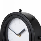 Marian 7.5L x 5.7W x 13.0H Black Studded Table Clock from Mercana - Luna Furniture