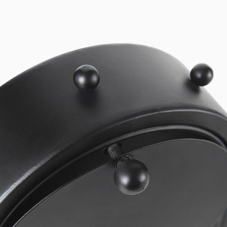 Marian 7.5L x 5.7W x 13.0H Black Studded Table Clock from Mercana - Luna Furniture