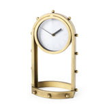 Marian 7.5L x 5.7W x 13.0H Gold Studded Table Clock from Mercana - Luna Furniture