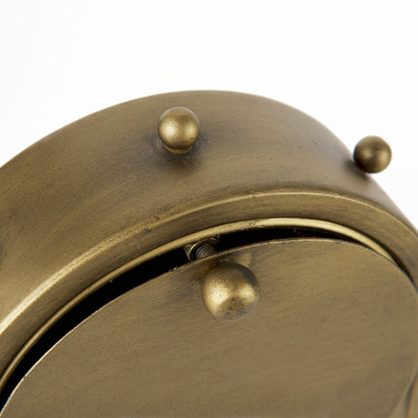 Marian 7.5L x 5.7W x 13.0H Gold Studded Table Clock from Mercana - Luna Furniture