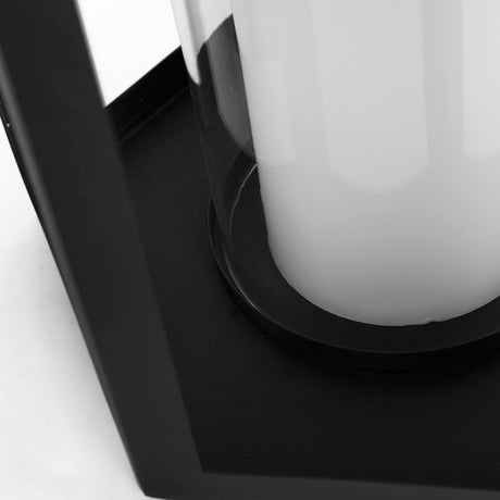 Balley 9.4L x 9.4W x 19.7H Set of Two Matte Black Metal Hexagonal Candle Holder Lanterns from Mercana - Luna Furniture
