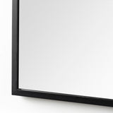 Giovanna 23.6L x 1.2W x 48.8H Black Metal Frame Rounded Arch Vanity Mirror from Mercana - Luna Furniture