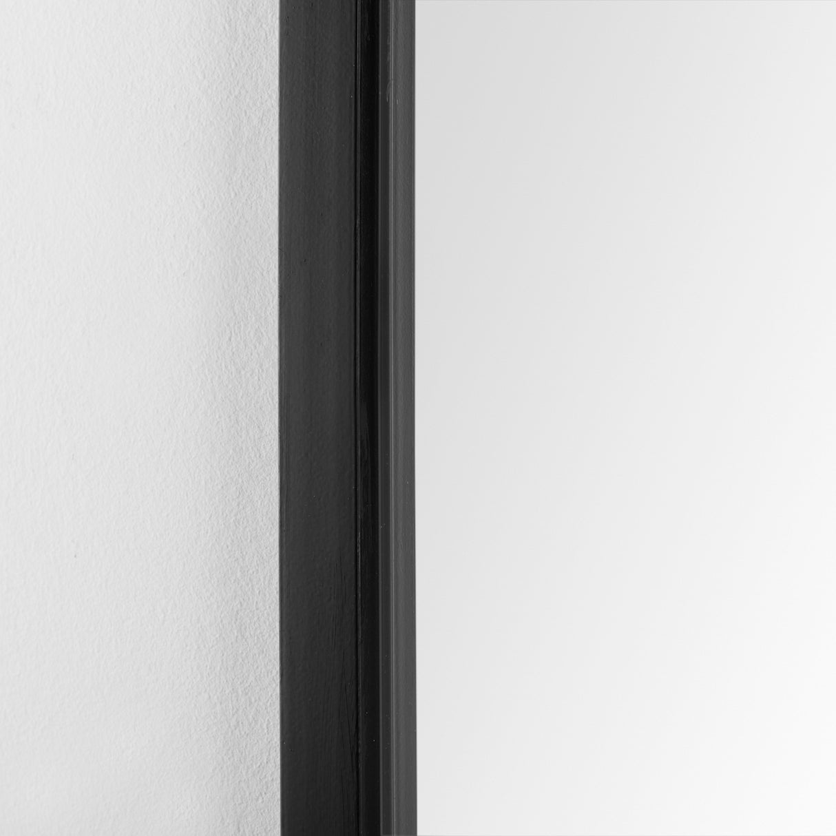 Giovanna 23.6L x 1.2W x 48.8H Black Metal Frame Pointed Arch Vanity Mirror from Mercana - Luna Furniture