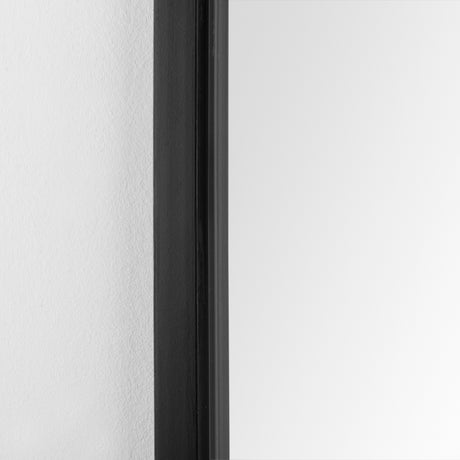 Giovanna 23.6L x 1.2W x 48.8H Black Metal Frame Pointed Arch Vanity Mirror from Mercana - Luna Furniture