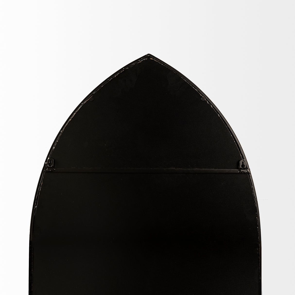 Giovanna 23.6L x 1.2W x 48.8H Black Metal Frame Pointed Arch Vanity Mirror from Mercana - Luna Furniture