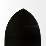 Giovanna 23.6L x 1.2W x 48.8H Black Metal Frame Pointed Arch Vanity Mirror from Mercana - Luna Furniture