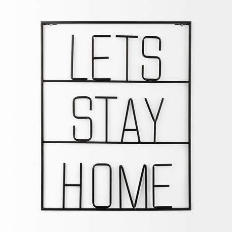 Let's Stay Home Sign from Mercana - Luna Furniture