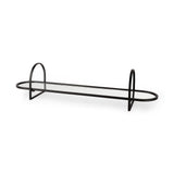 Evianna 30L x 7W x 7H Mirrored W/Black Metal Frame Tray from Mercana - Luna Furniture