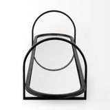 Evianna 30L x 7W x 7H Mirrored W/Black Metal Frame Tray from Mercana - Luna Furniture