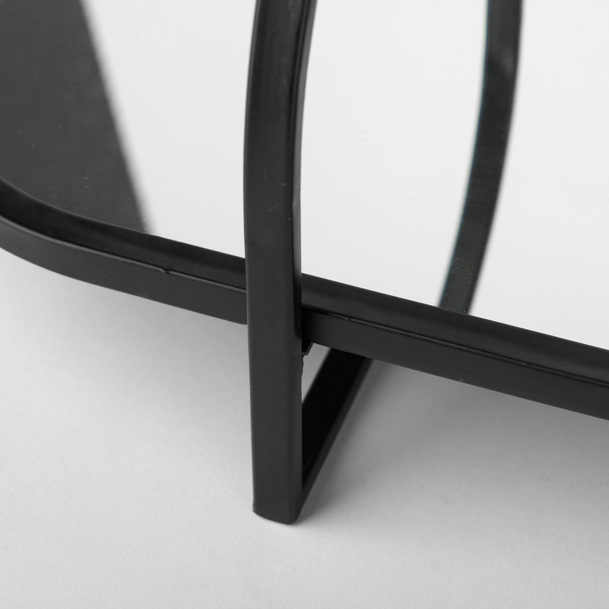 Evianna 30L x 7W x 7H Mirrored W/Black Metal Frame Tray from Mercana - Luna Furniture