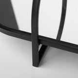 Evianna 30L x 7W x 7H Mirrored W/Black Metal Frame Tray from Mercana - Luna Furniture